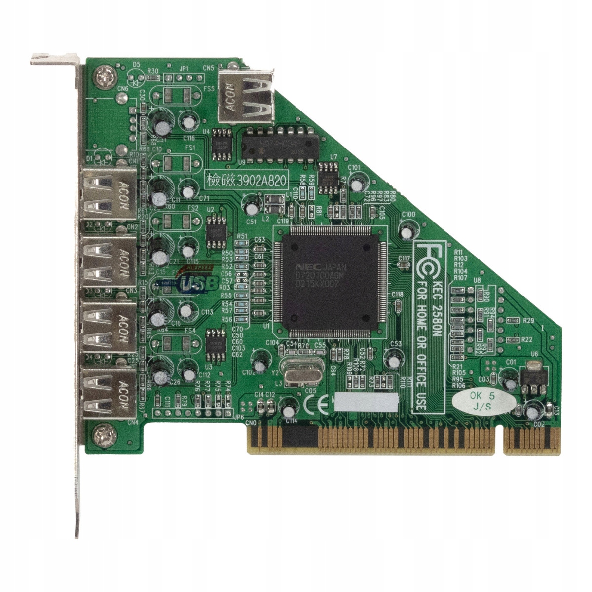 Pci Karta Kouwell Kec 2580N Usb Controller 2.0 4+1 Porty