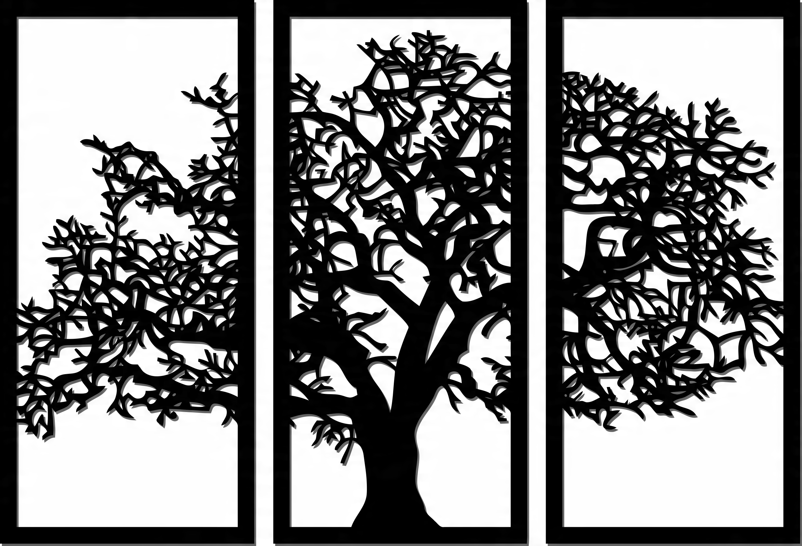 

Ażurowy Obraz Panel Ścienny Tryptyk 100CM L 17 Kol