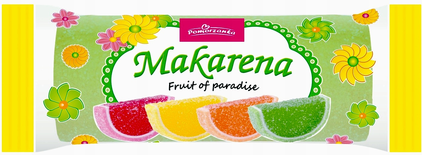 Ovocná Želé v cukru Makarena Fruit Paradise 200 g x 7 Kusů
