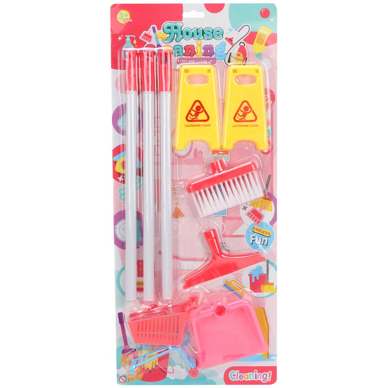 

Różowy Zestaw Do Sprzątania szufelka szczotka