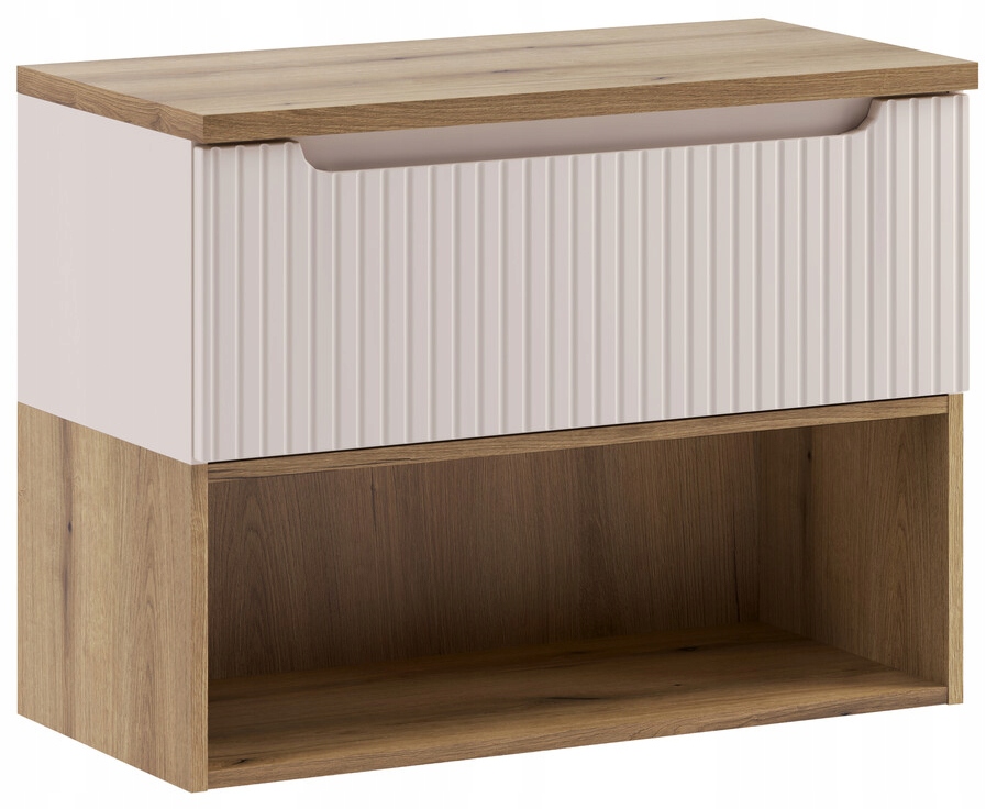 Koupelnová skříňka Nova Cashmere s regálem 80 cm Kašmír Dub Coast Evoke