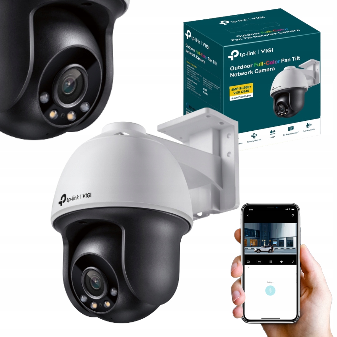 Zewnętrzna Kamera Sieciowa Ptz Tp-link Vigi C540 (4mm) Obrotowa Poe Kolor