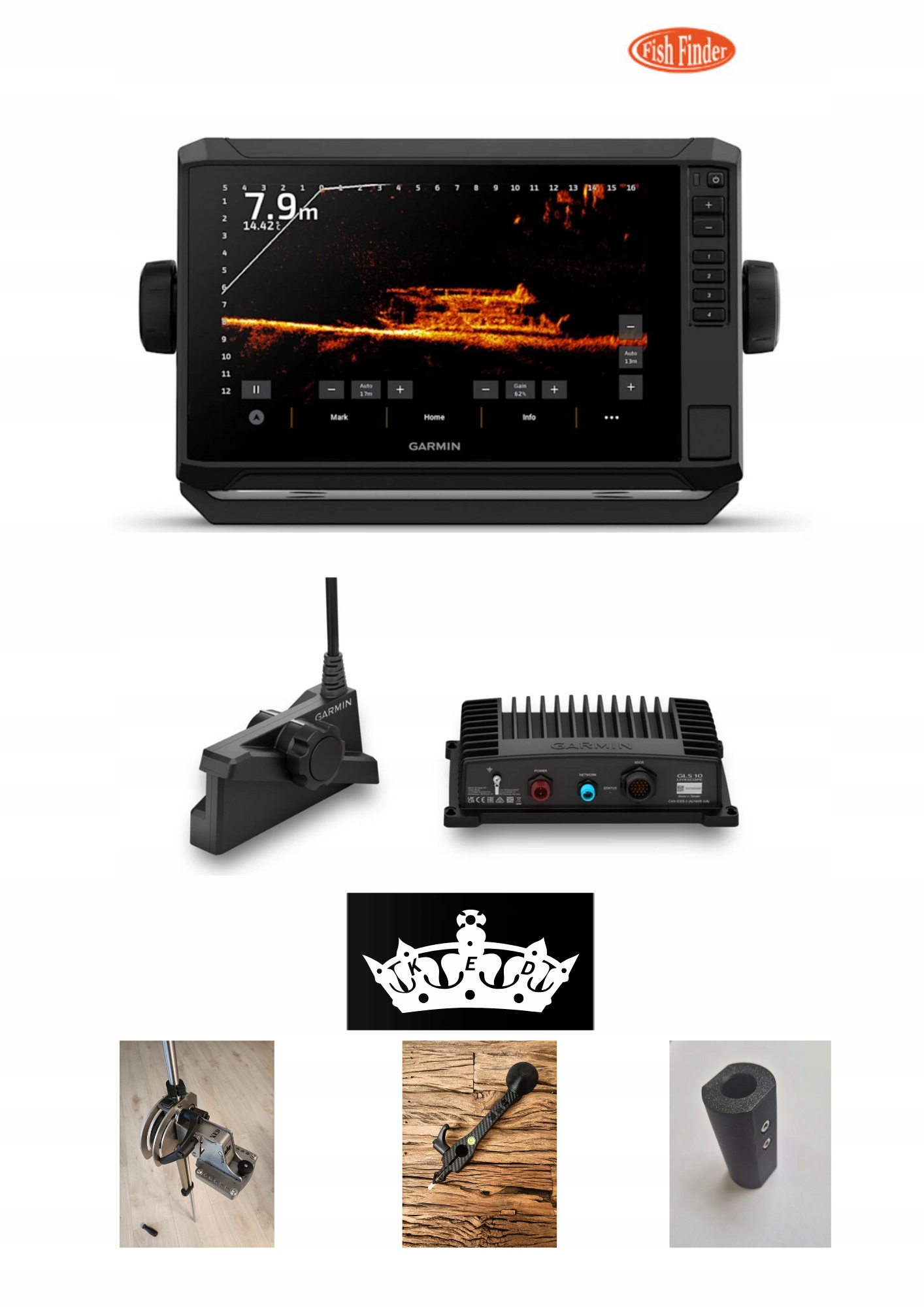 Echosonda Garmin EchoMap UHD2 92sv Lvs 34/GlS 10 Sztyca Ked