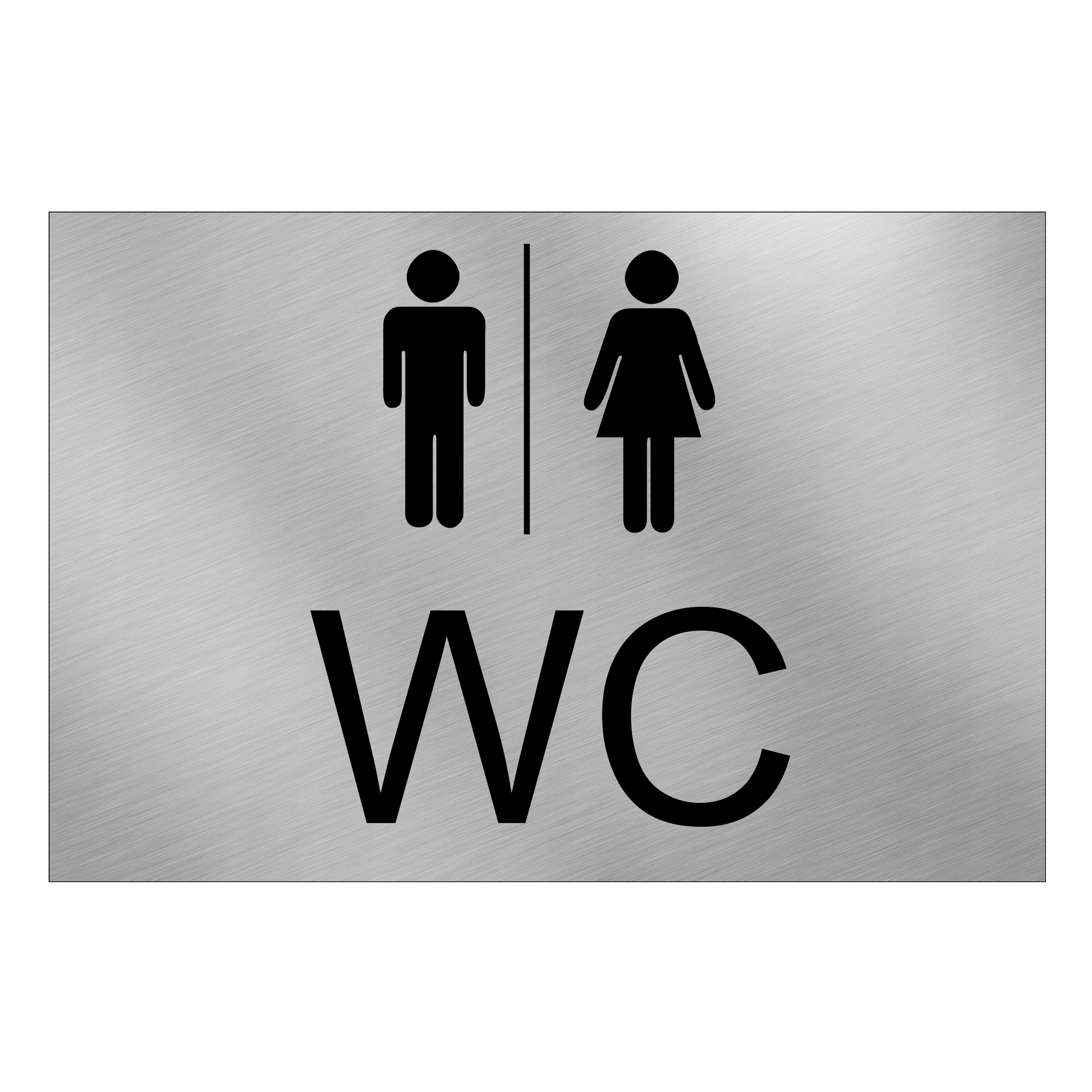 Tabulka Znak Toaleta Koupelna Označení Wc Dibond Kartáčovaný 60x40 cm