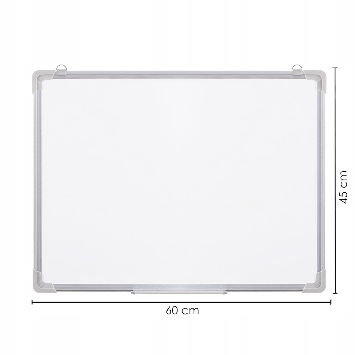 TABLICA SUCHOŚCIERALNA 60x45cm MAGNETYCZNA EDUKACYJNA BIAŁA NA MAGNESY Wysokość produktu 45 cm