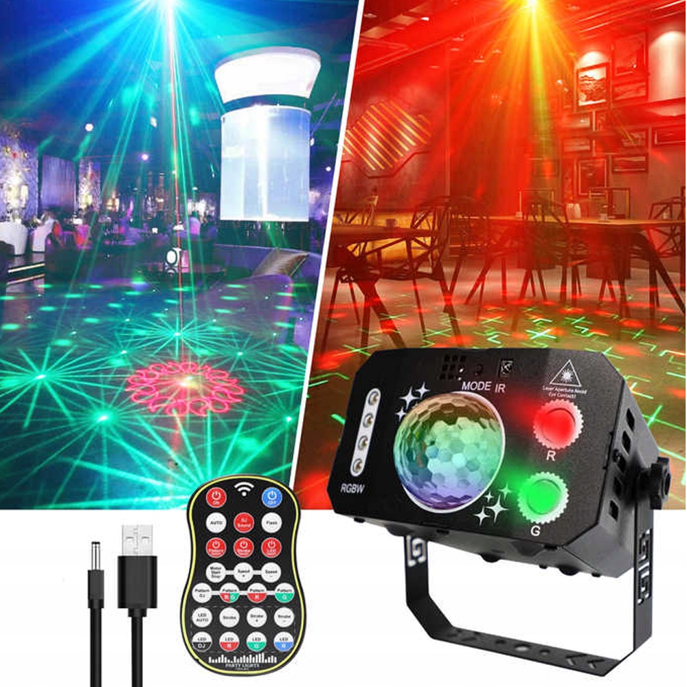 Laserový Projektor Diskotékové Světlo Led Stroboskop Laser Párty