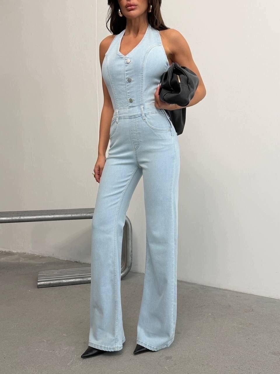 Džínová Kombinéza Denim Icon Modrá M
