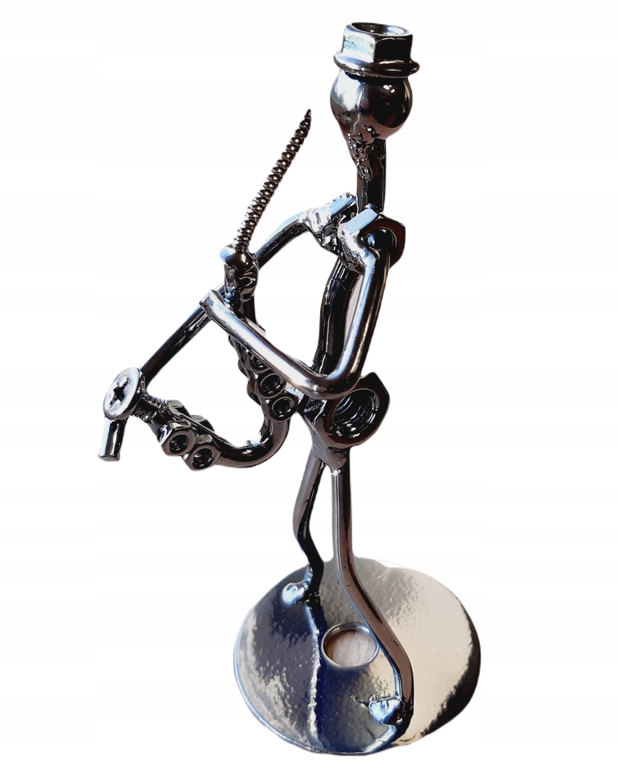 

Unikalna Figurka Dekoracyjna Stalowy Saksofonista