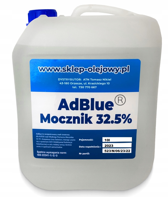 Dodatek AdBlue Ad Blue NOXY 10L LITRÓW