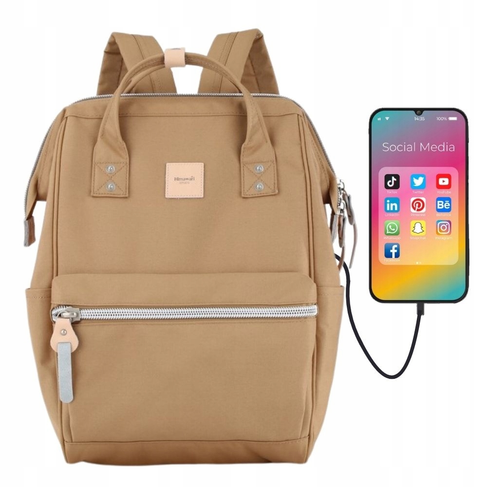 Himawari plecak miejski podróżny damski z miejscem na laptopa 13.3