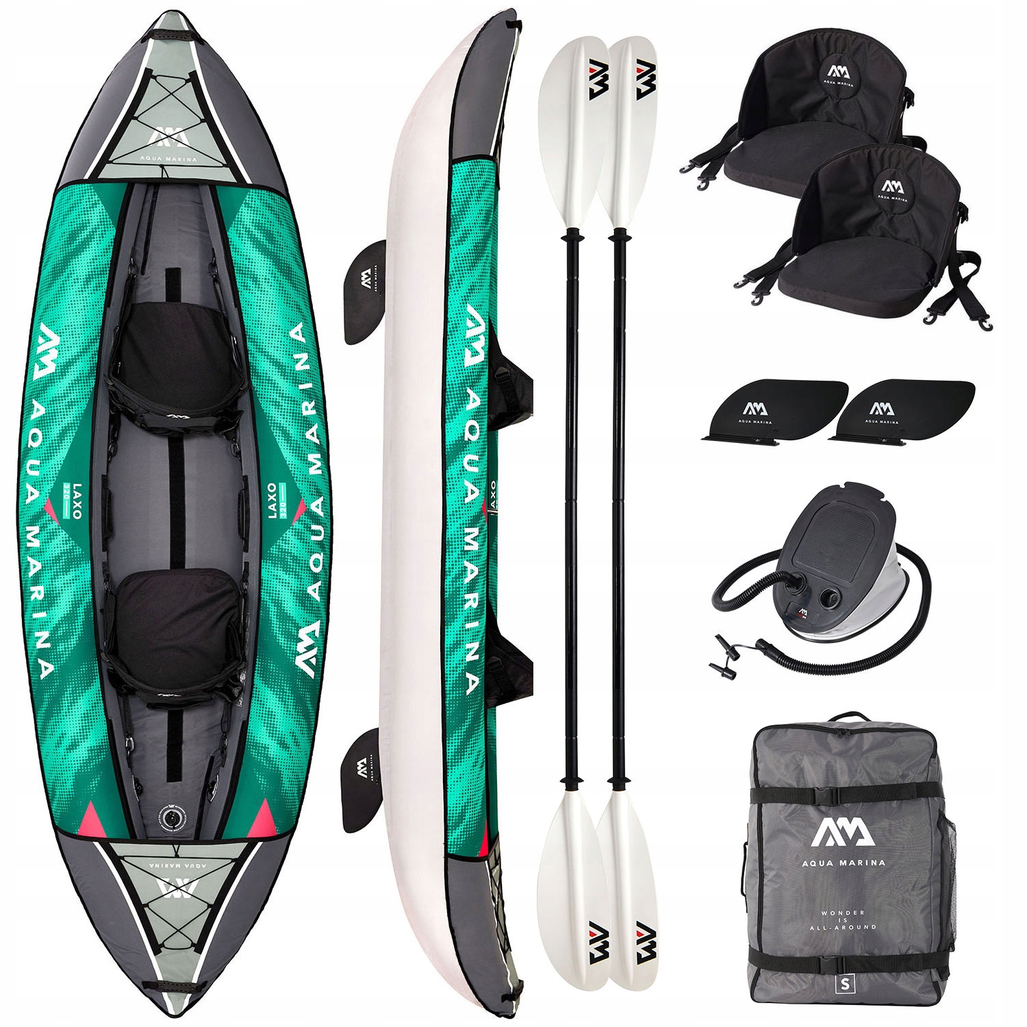 Kajak Pompowany Aqua Marina Laxo 380 cm 3-osobowy