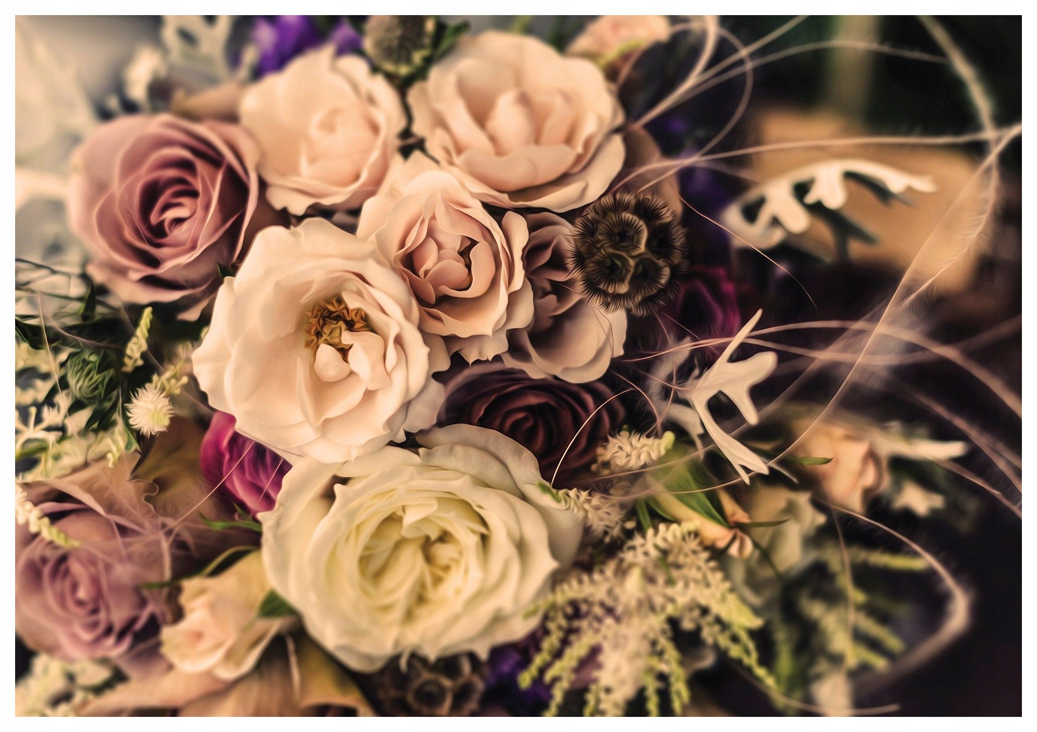 Fototapeta Růže pastelové krémové vinylové 368x254 lepidlo