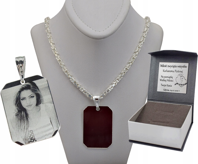 Pánský Stříbrný Řetízek S Celým Řetězkem, Královská Vojenská Známka Pr 925, Gravírování Bonus