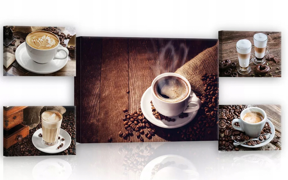 Obraz Na Plátně Canvas Káva Coffee Cafe 5 El.