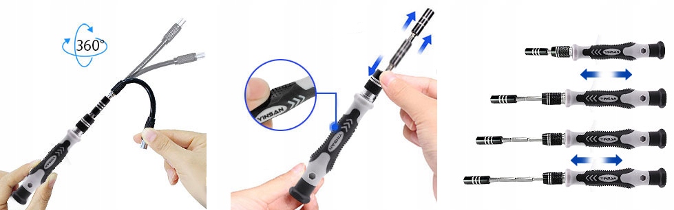 WKRĘTAKI ŚRUBOKRĘTY MINI ZESTAW NAPRAWCZY 120W1 Liczba elementów w zestawie 120