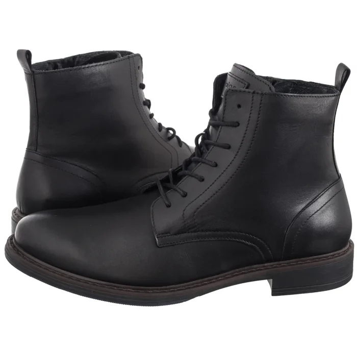 Pánské Klasické Boty Kotníkové Boty Wojas Černé Kožené 24052-51