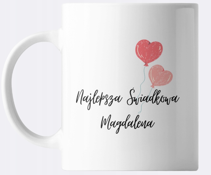 Hrnek pro svědkyni nápis libovolné nejlepší svědecké jméno