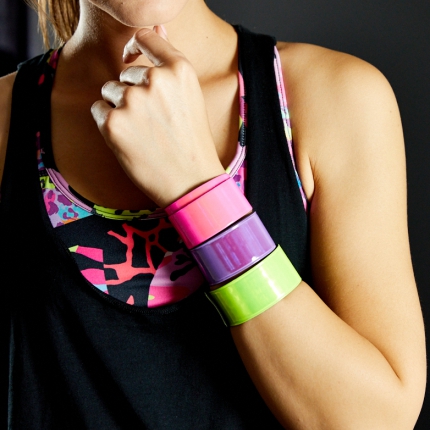 OPASKA ODBLASKOWA SAMOZACISKOWA RAMIĘ RĘKĘ KOSTKĘ PREMIUM WELUR NIEBIESKA Model Opaska odblaskowa