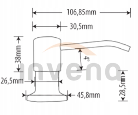 DOZOWNIK DO PŁYNU DO MYDŁA CZARNY DO ZLEWU UMYWALKI NA PŁYN DO ZLEWU POMPKA Rodzaj dozownik