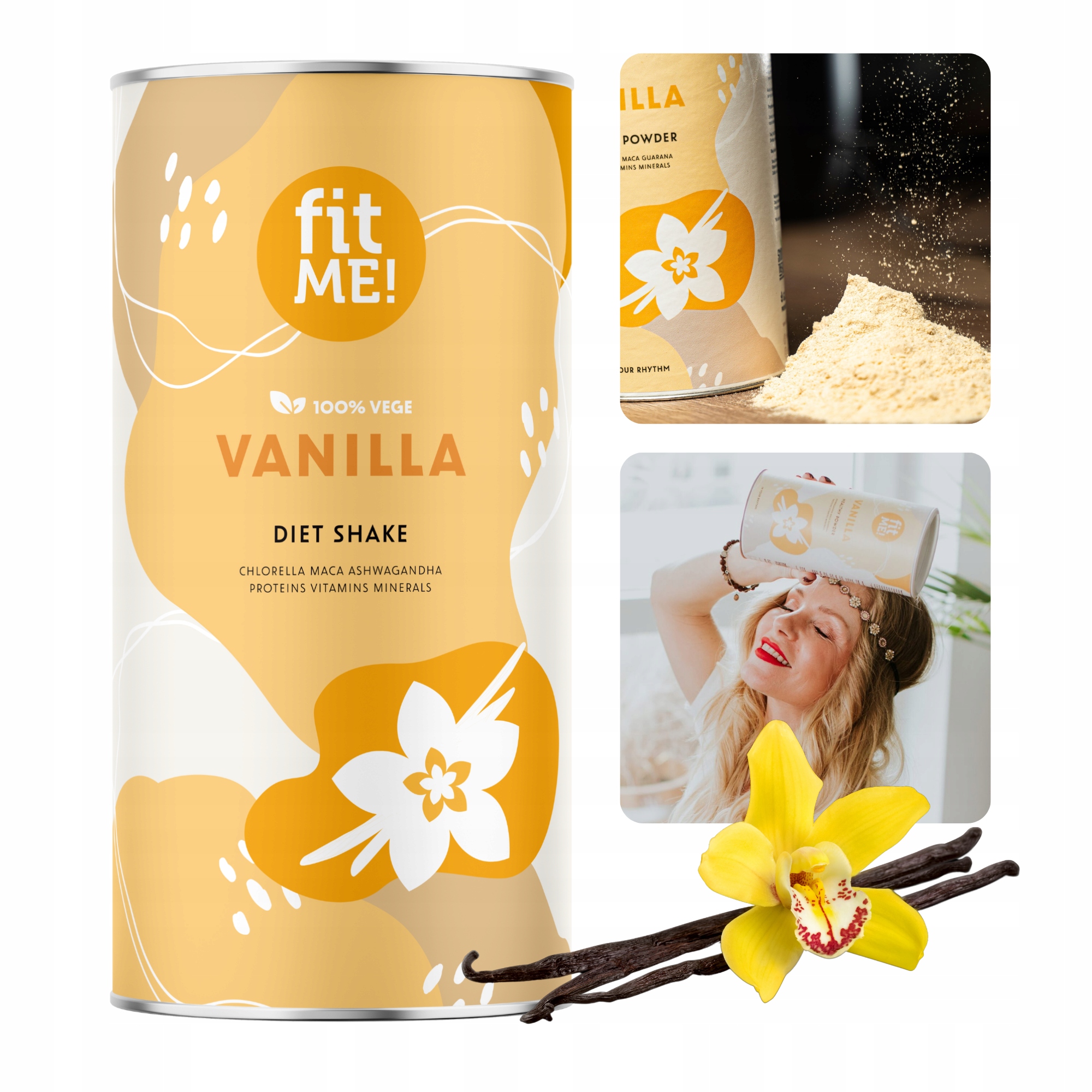 Proteinový koktejl fitME vanilkový 500 g protein proteinový kondicionér