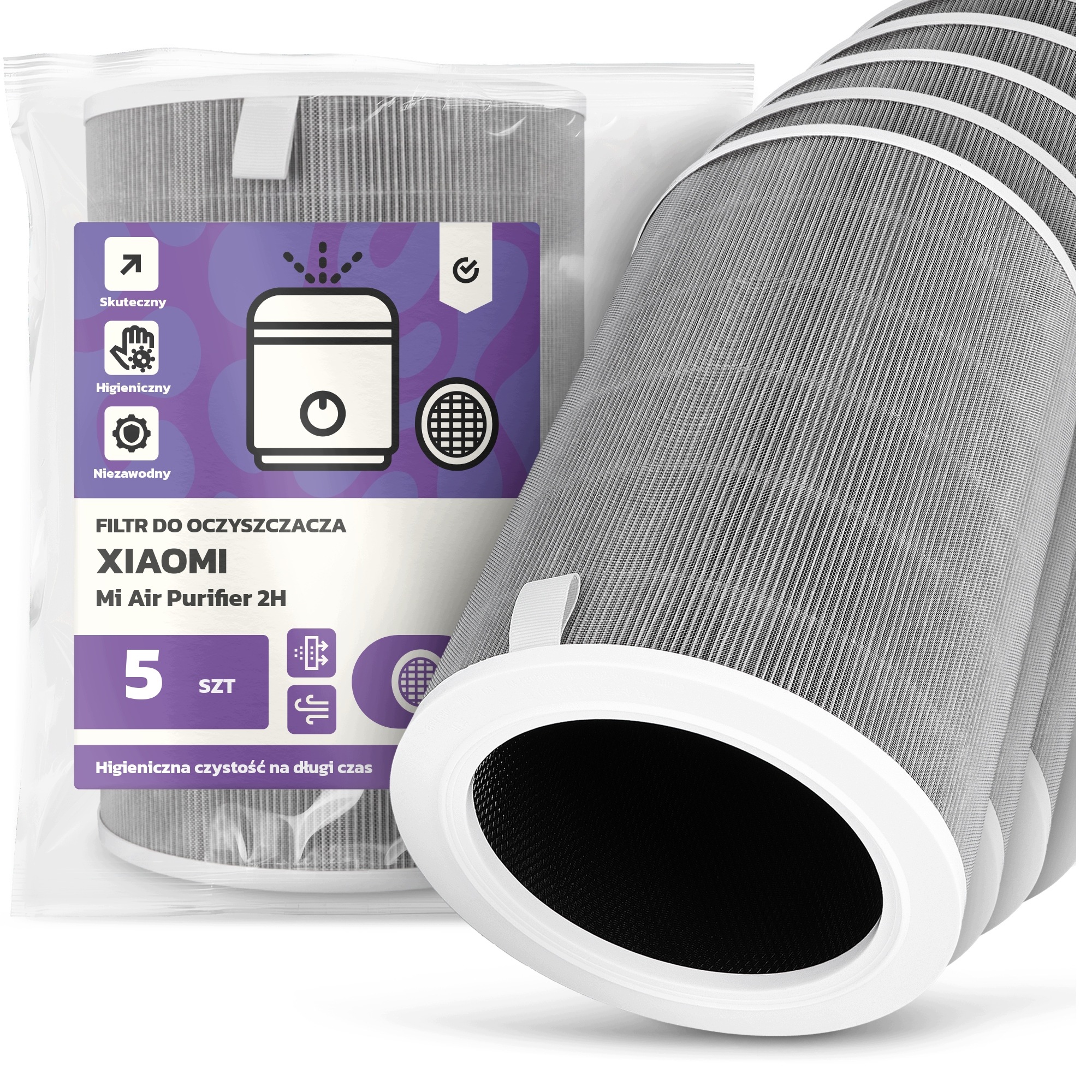 5 x Filtr Do Čističky Vzduchu Xiaomi Mi Air Purifier 2H Hepa náplň
