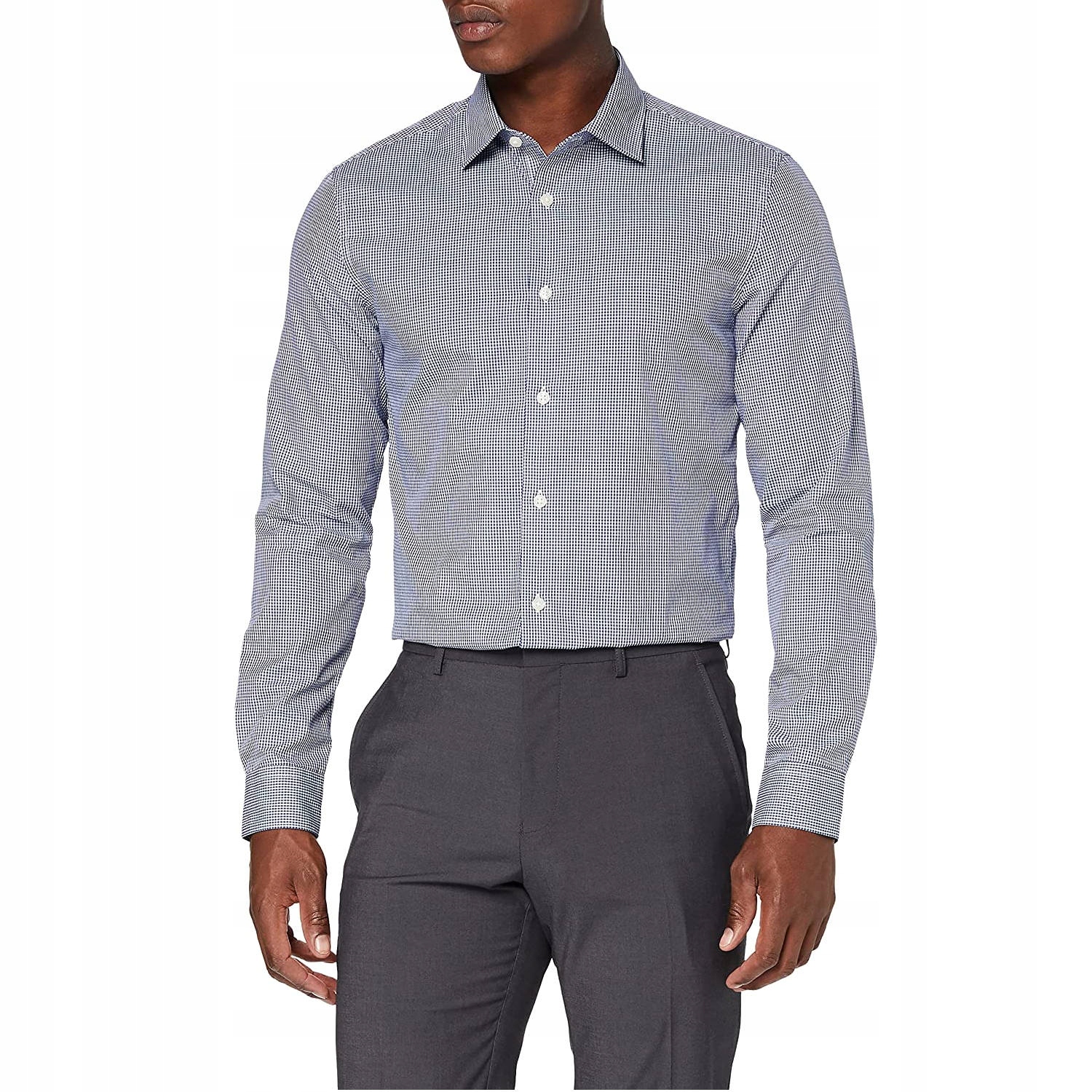

Koszula Męska W Kratę Slim Fit Rozm. 52