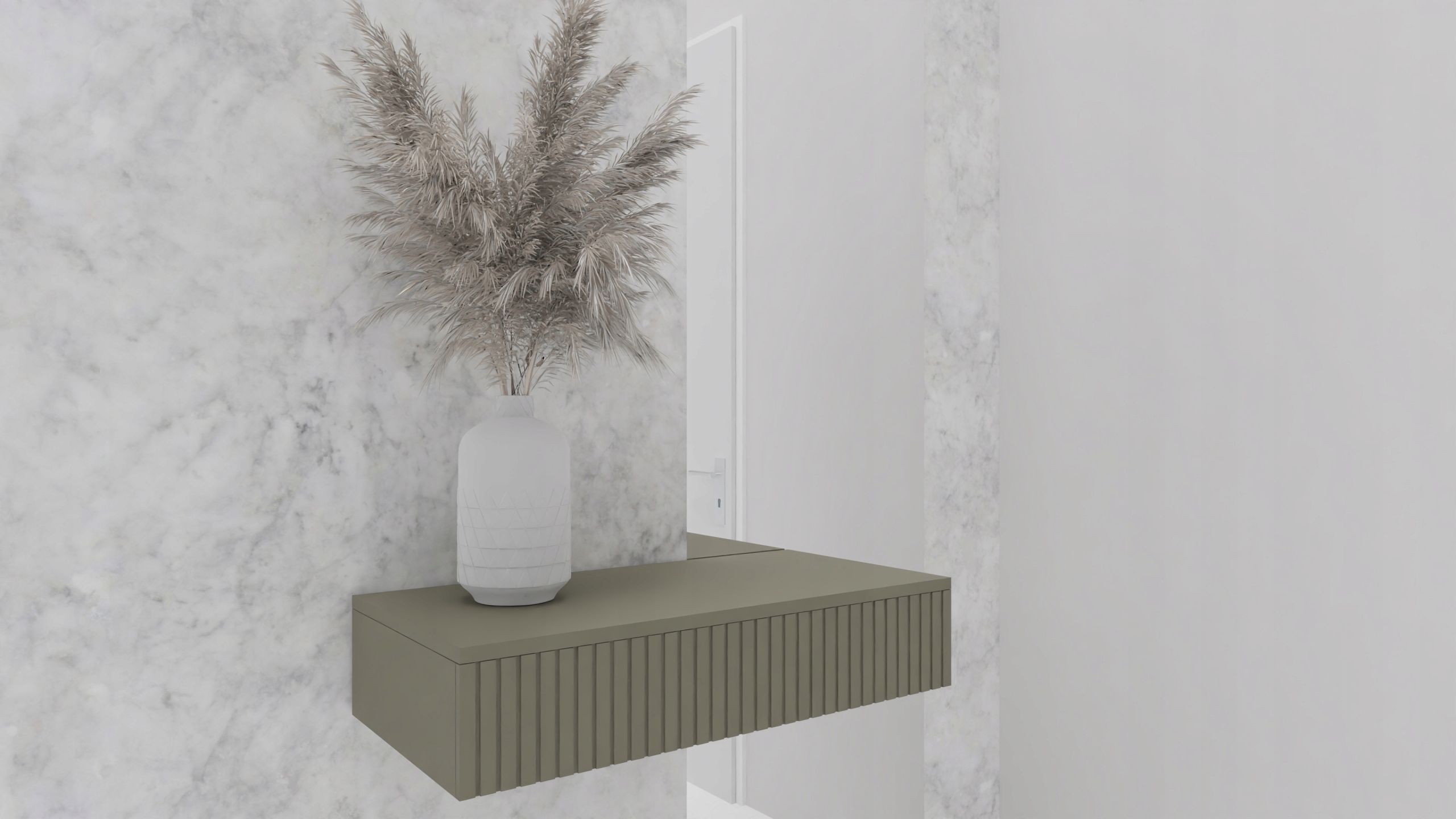 Konsola wisząca RIVA OLIWKA ryfle 90x20x15 płytka szafka na klucze szer.90 Marka inna