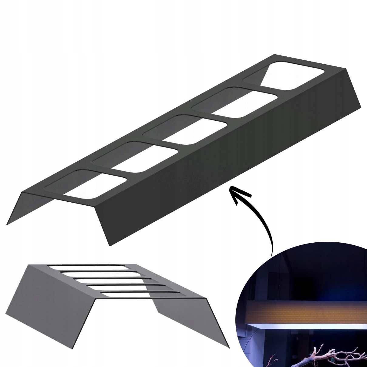 Kryt akvarijní lampy Skos m.in Chihiros Led Wrgb Pro 90 Clona