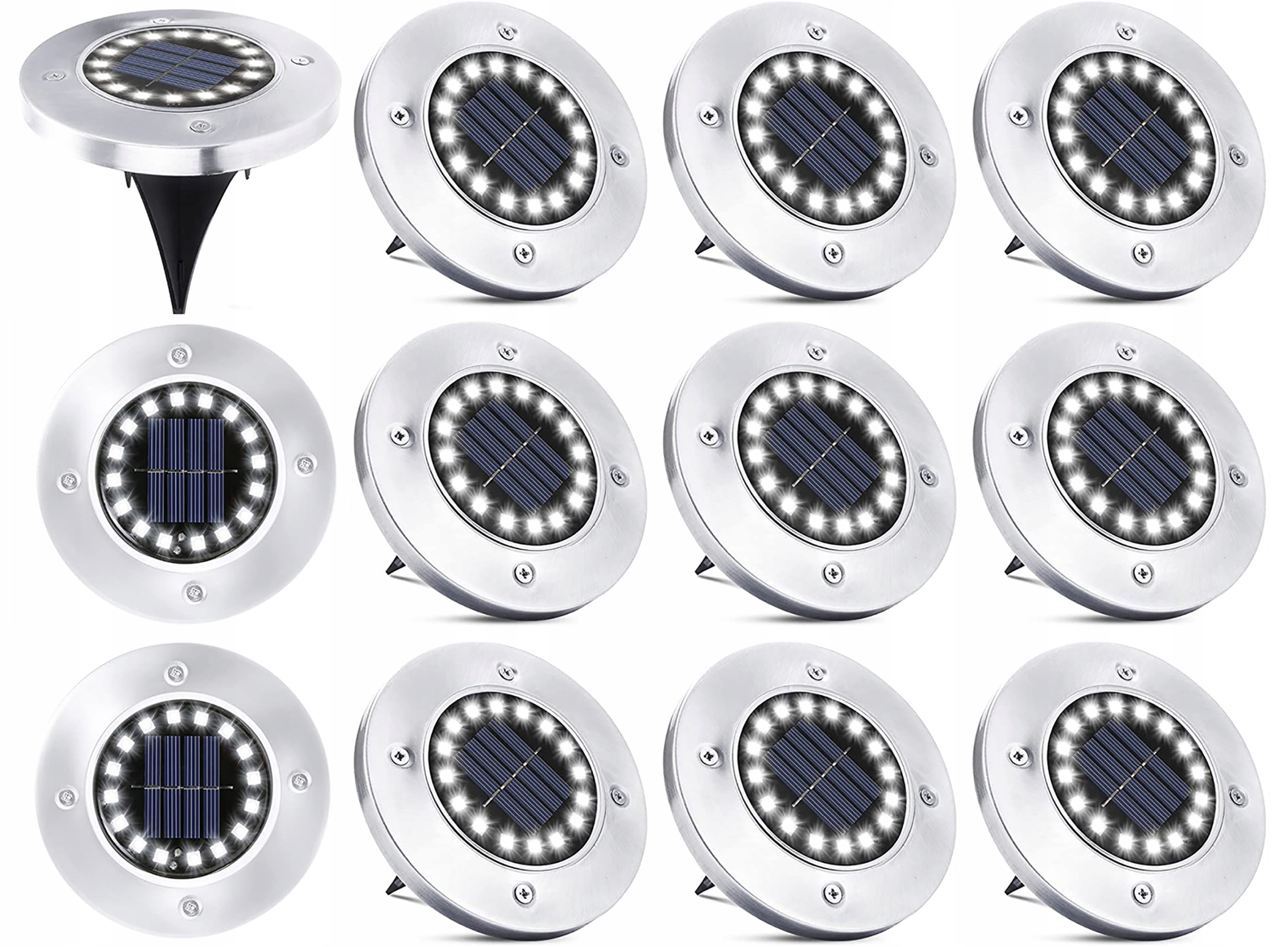 

Lampa Solarna 16 Led Lampki Ogrodowe Solarne 12szt