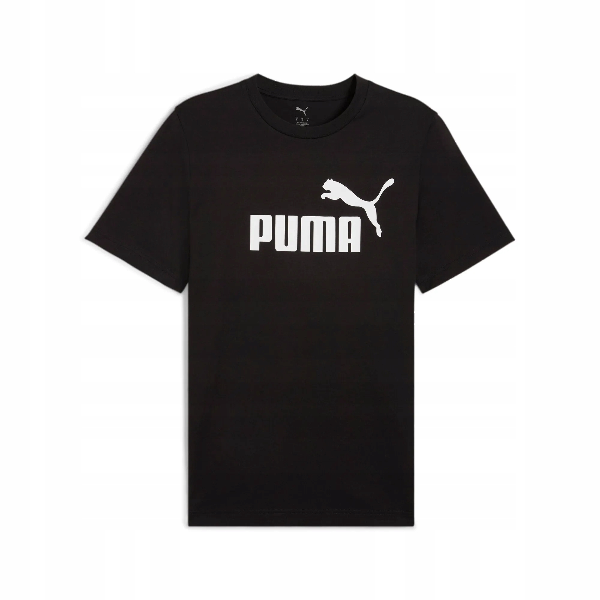 Koszulka Męska Puma T-shirt Czarna Rękaw Bawełna Duże Logo 682532 01 r. 4XL