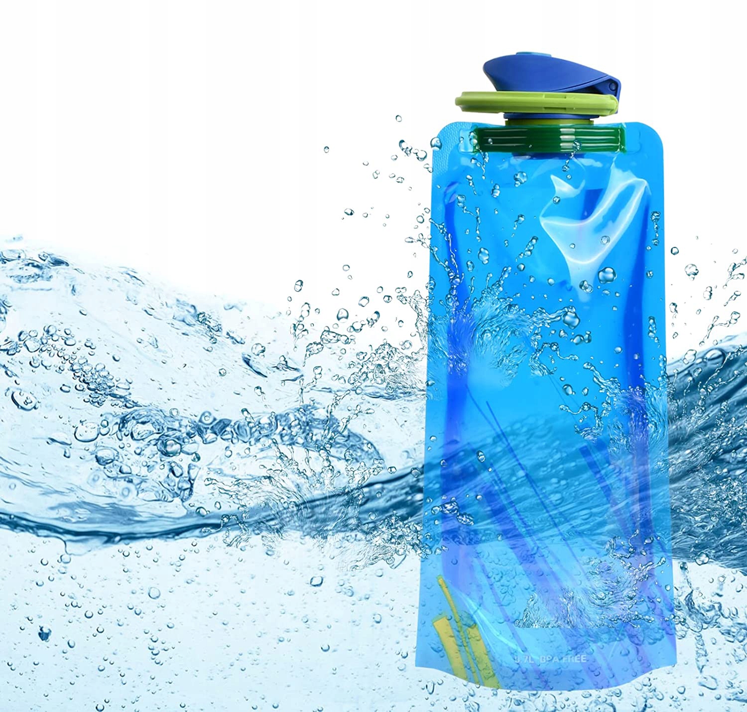 BUTELEK NA WODĘ, 4 SZT. SKŁADANA BUTELKA NA WODĘ 700 ML PRZENOŚNA BUTELKA Kolor dominujący wielokolorowy