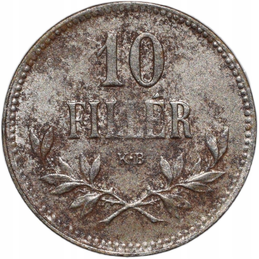 Węgry 10 fillerów 1915 Fe