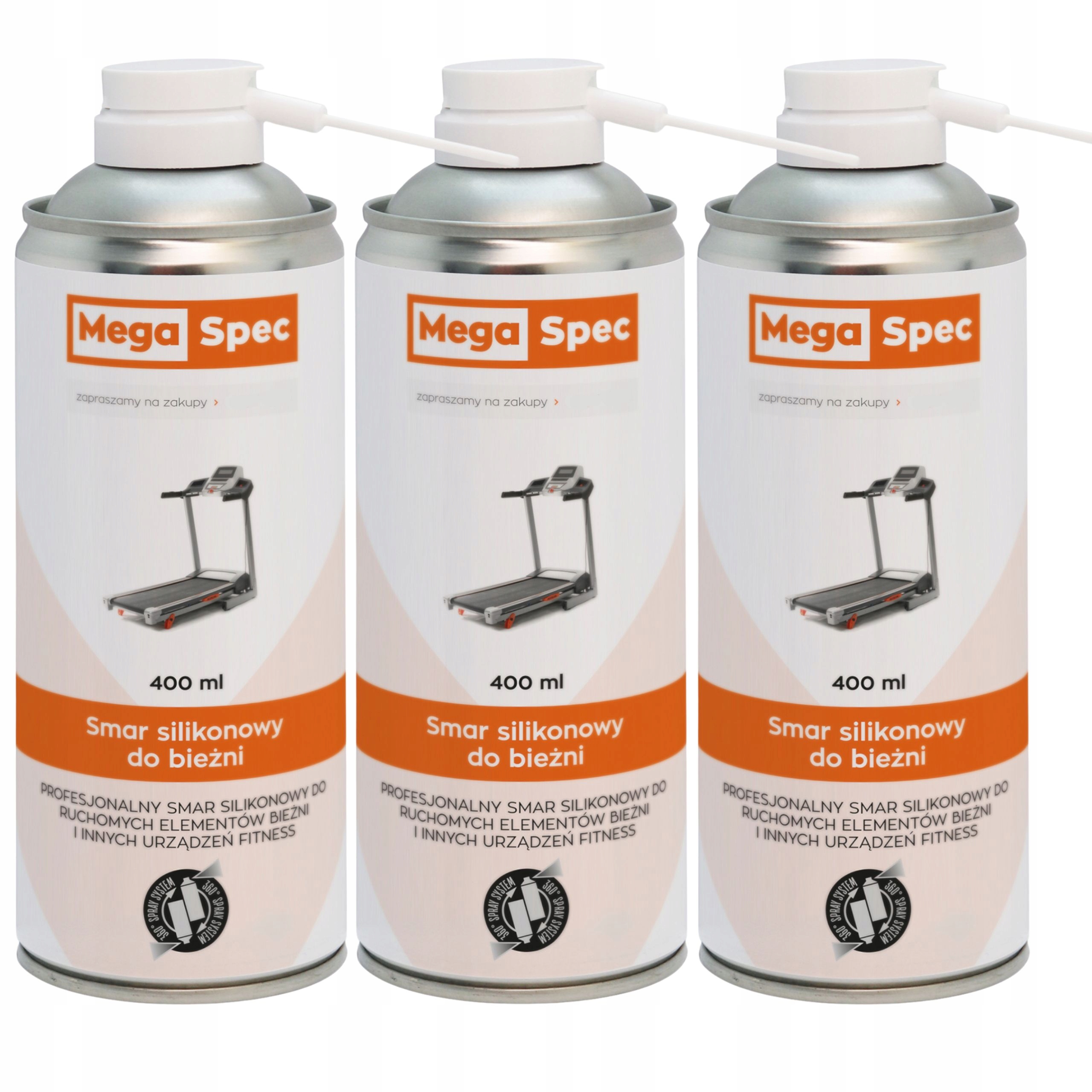 Smar silikonowy do bieżni profesjonalny 400 ml 3 sztuki MegaSpec