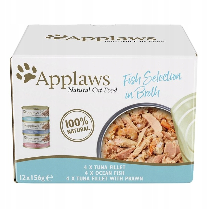 Levně Applaws Cat Tin Adult Multipack Ryba 12x156g