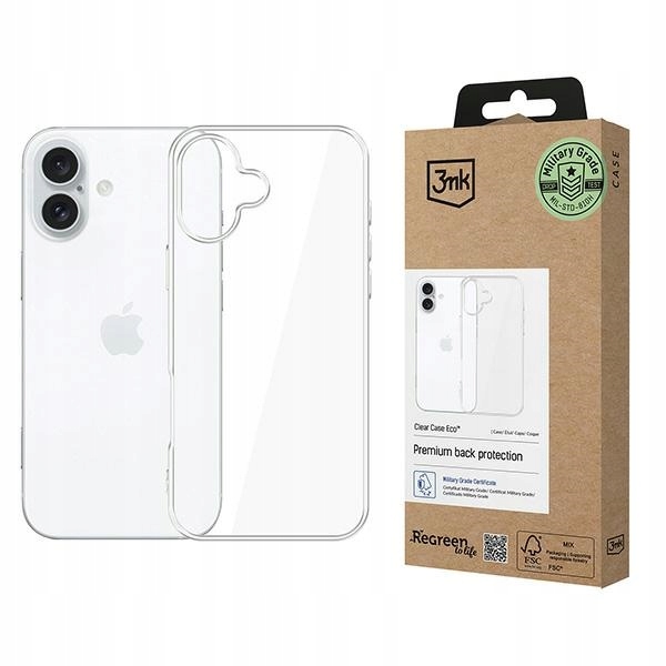 Obudowa 3MK do iPhone 16 ClearCase Eco Grs Cu 1304127 przezroczysta