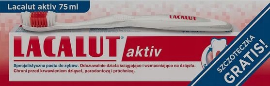

Lacalut Aktiv Pasta do zębów 75 ml Szczoteczka