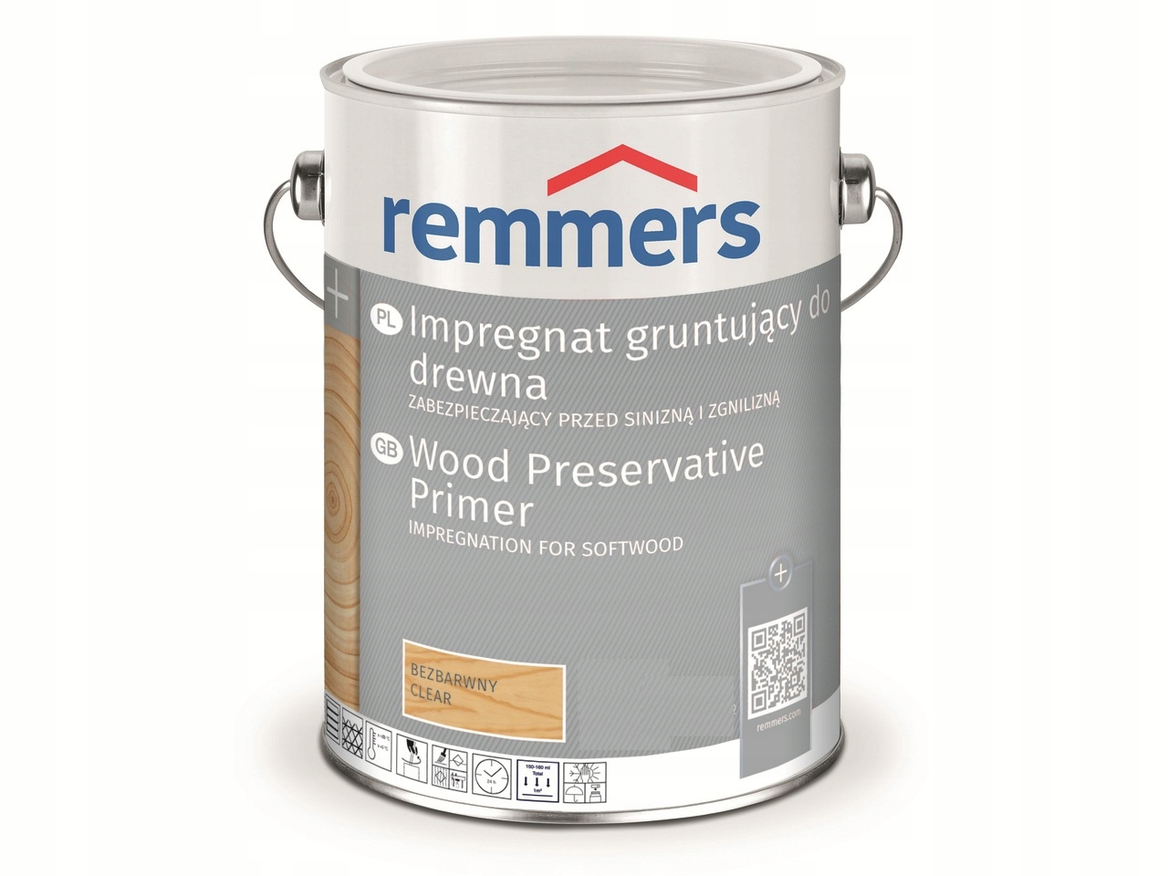 Remmers 2,5L bezbarwny Impregnat gruntujący do drewna