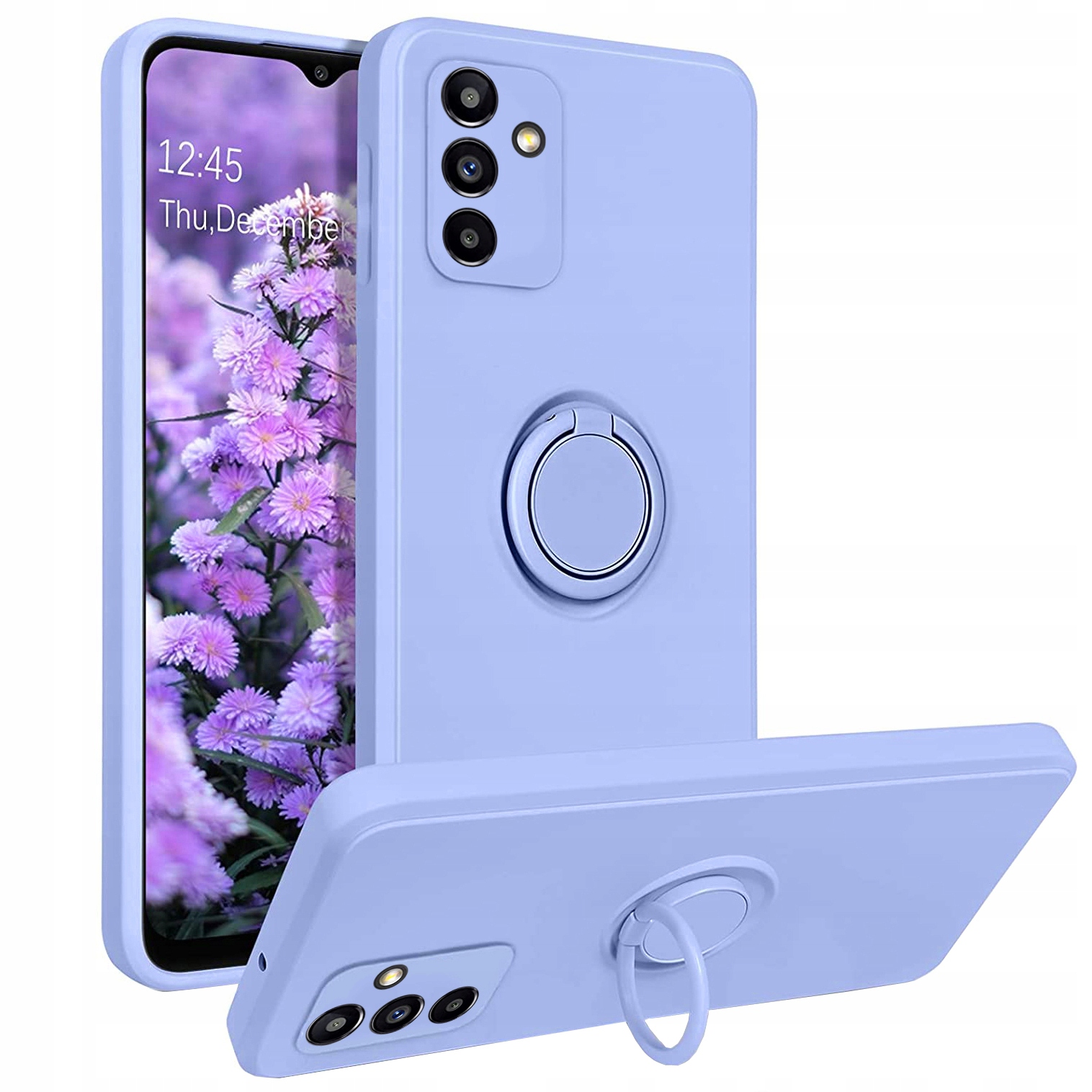 

Etui do Samsung A13 5G Silicone Ring Szkło