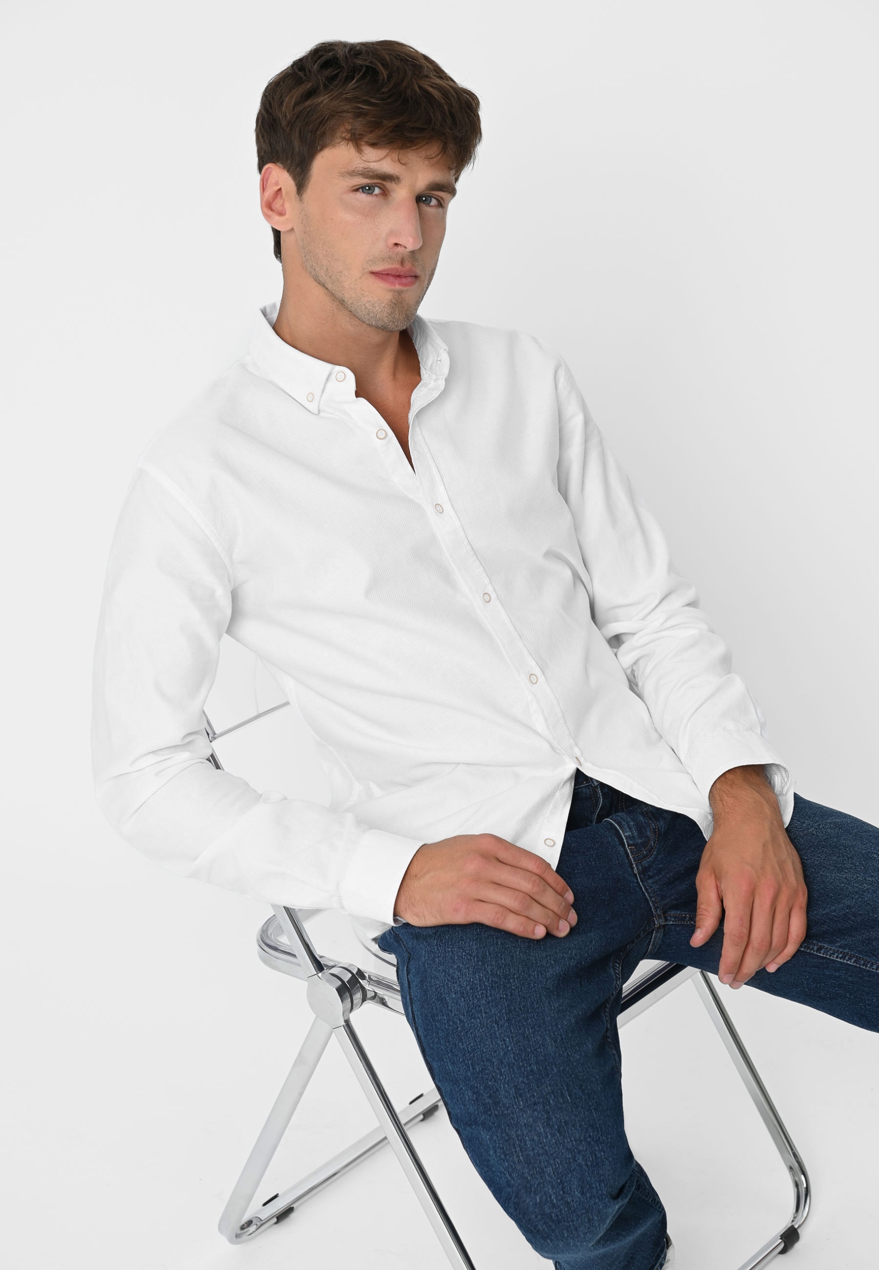 Bílá košile, Slim Fit, K-salix 3XL