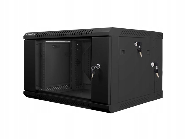 Skriňa inštalačná závesná dvojsekčná 19'' 6U 600x600mm čierna