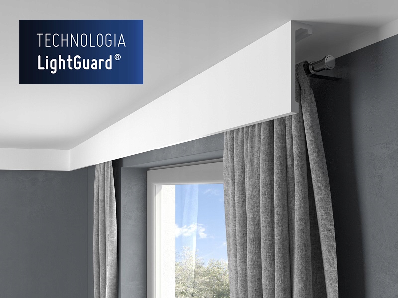 LISTWA MASKUJĄCA KARNISZ QL036 LED osłona karnisza Długość szyny 240 cm