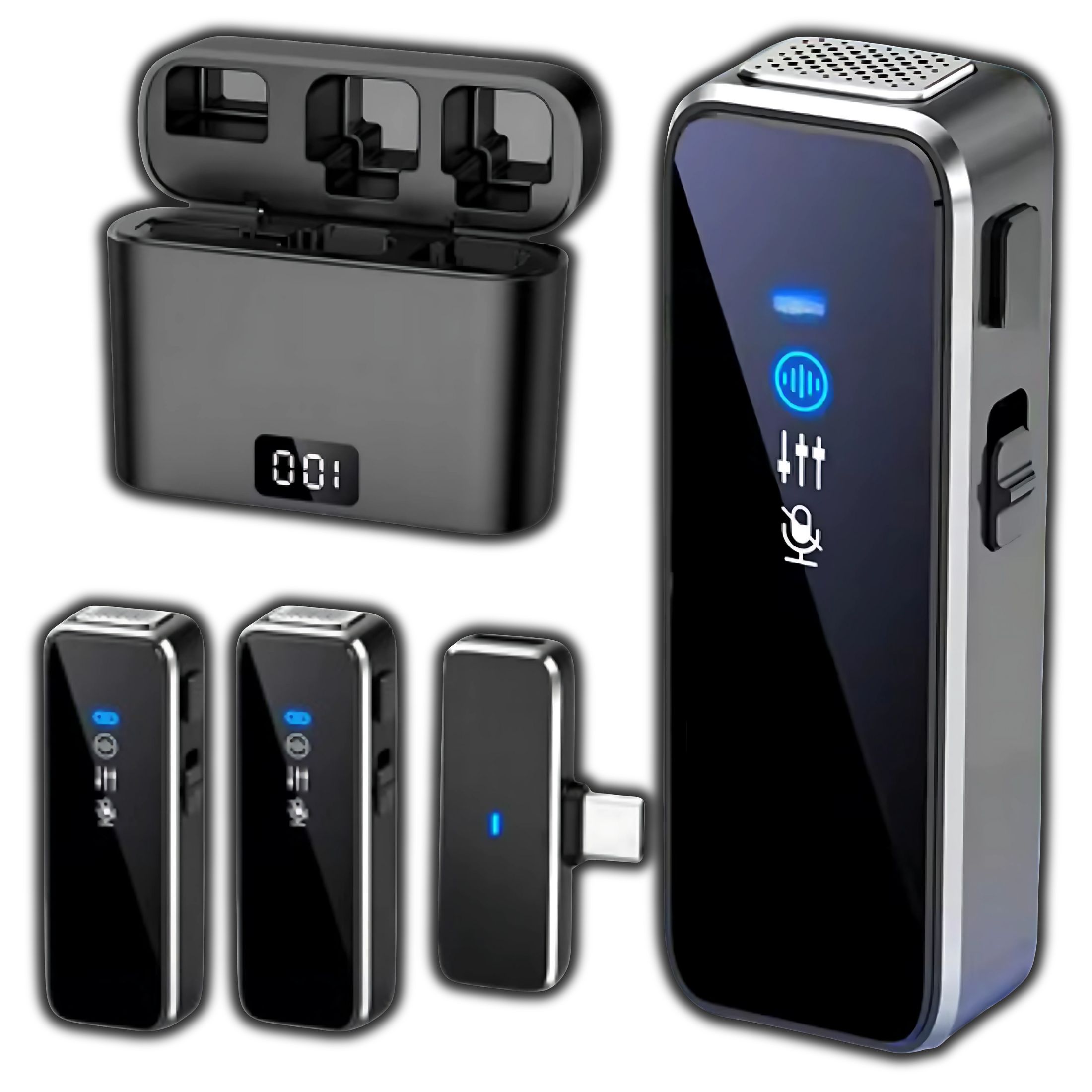 Mikrofon Dla Vlogerów Nagrywanie Audio Do Telefonu Tableta Usb C Bluetooth