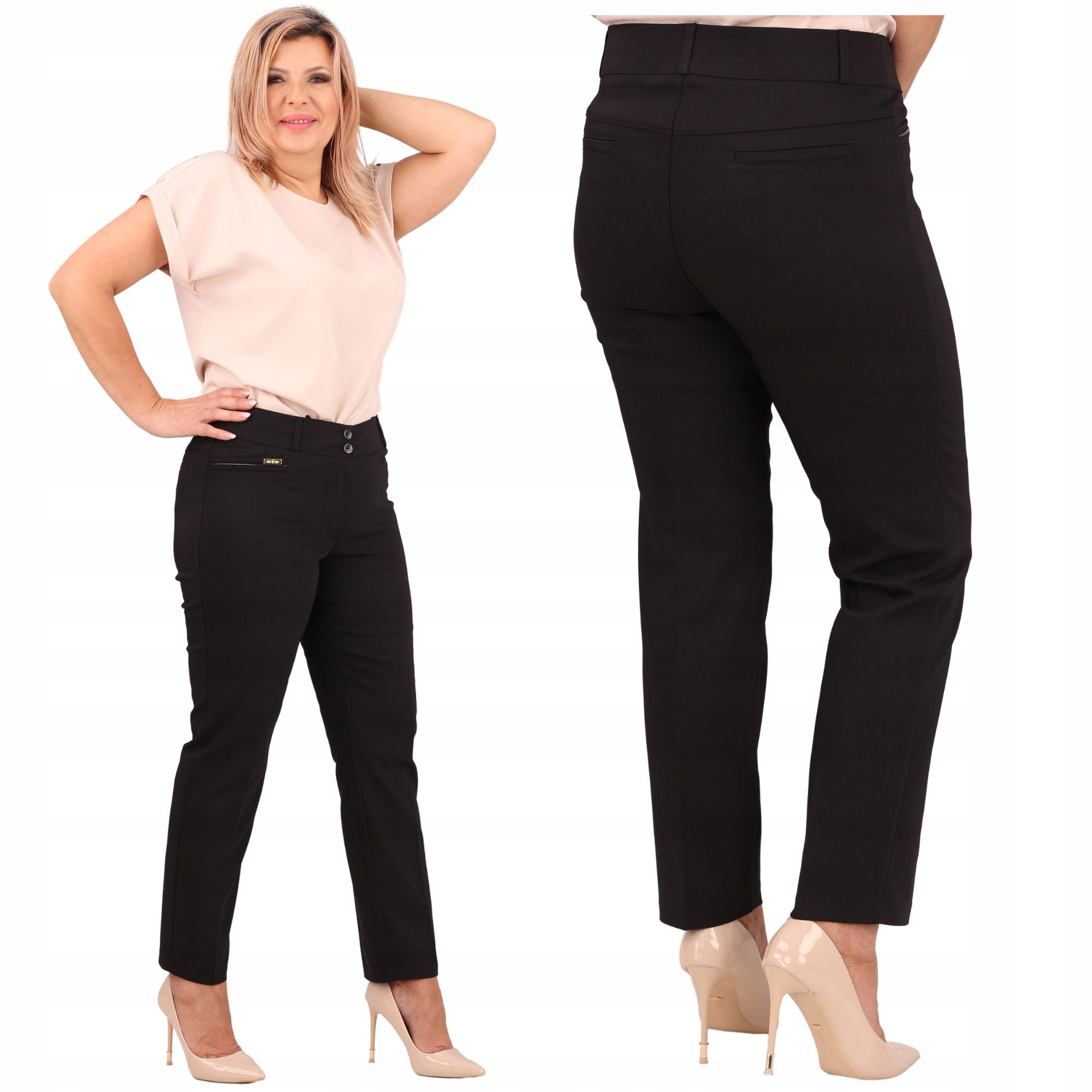 Spodnie Duże Rozmiary Polski Producent Wizytowe W Kant Modne