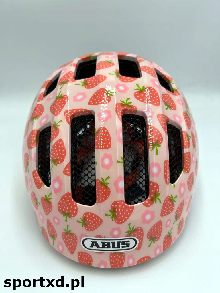 Kask dziecięcy ABUS KIDS SMILEY 3.0 LED rose strawberry shiny - Rozmiar S Rozmiar S