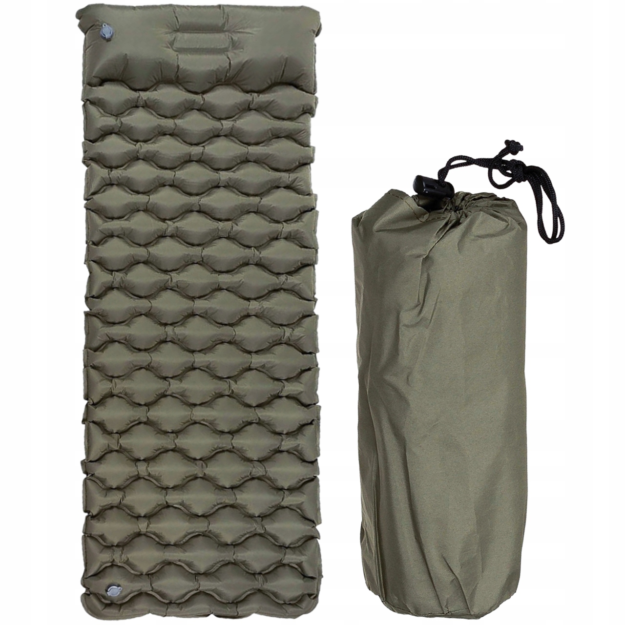 Karimata Turystyczna Dmuchana Materac Mata do spania Mfh 190X68cm Olive