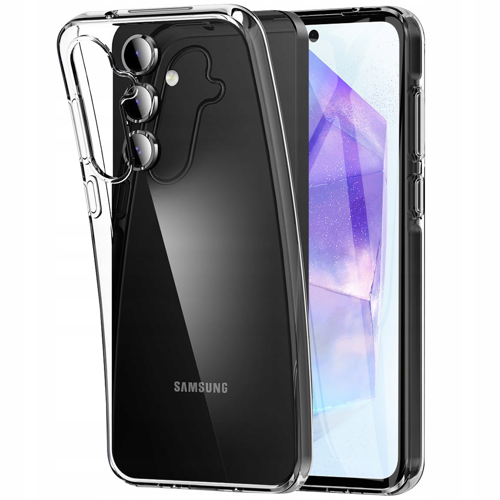 ETUI PRZEZROCZYSTE CLEAR CASE PLECKI OBUDOWA DO SAMSUNG GALAXY A55 + SZKŁO