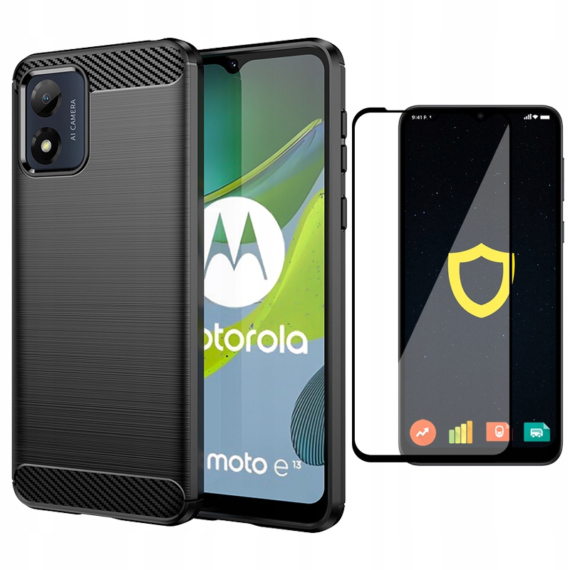 

Etui Carbon Case Obudowa Do Moto E13 Szkło