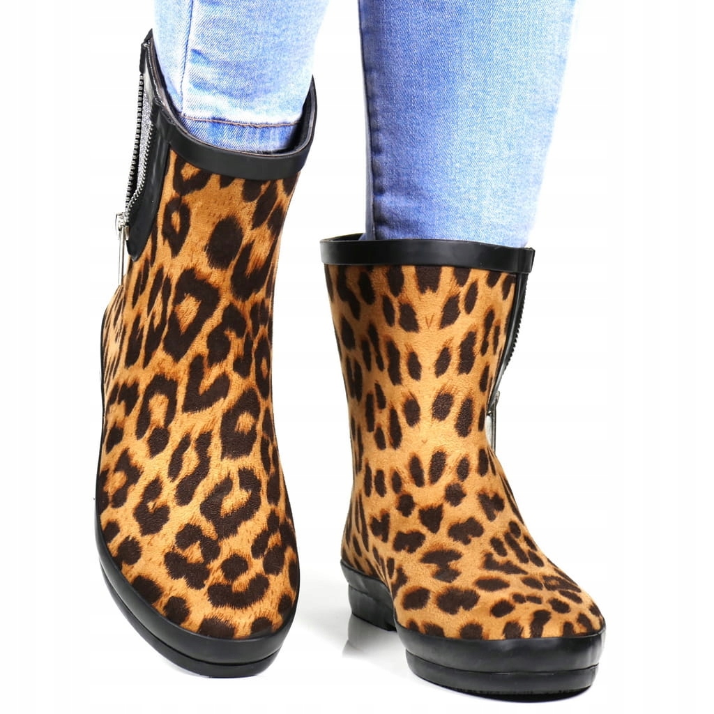 Pohodlné Dámské Holínky Potocki Krátké Panterka