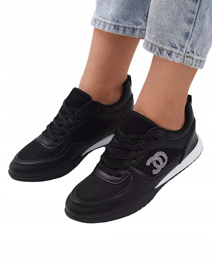 

Czarne Sportowe Buty Damskie Bofiale 37