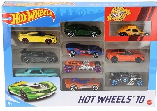 

Hot Wheels Zestaw Samochodziki 10 Autek Resoraki